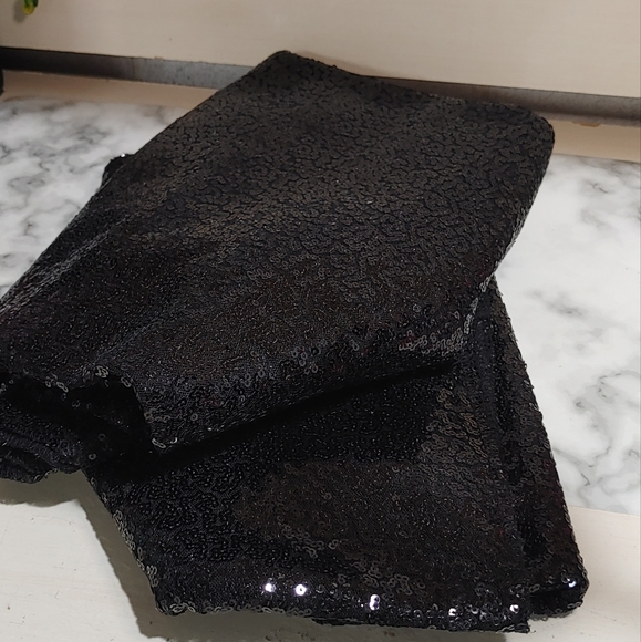 Black Sequin Curtain Set - Picture 4 of 4